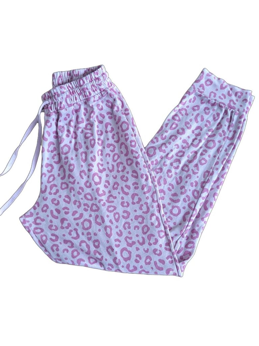 Krose by Suko Pink Y2K Leopard Animal Print Jogger Sweatpants (M)